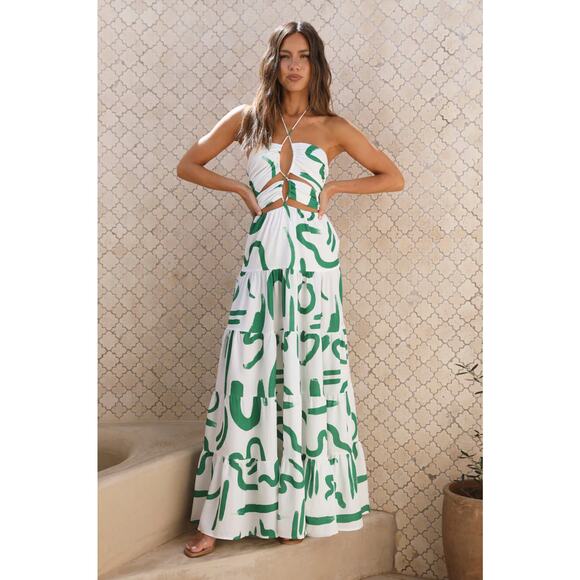 SEVEN WONDERS Yorkalina Maxi Dress Emerald Women's Size XS NWT - Picture 2 of 6